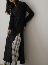 Simple Solid Color Long Sleeve Dress
